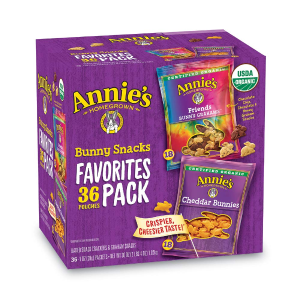 Annie's Bunny Snacks, Favorites Pack, Bunny Grahams and Cheddar Bunnies, 36 ct