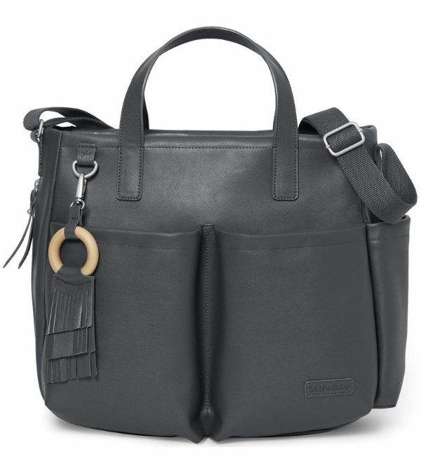 Skip Hop Greenwich Simply Chic Tote Diaper Bag - Smoke