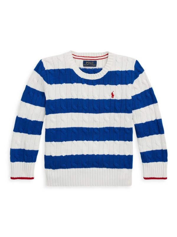 Little Boy's & Boy's Cable-Knit Crewneck Sweater