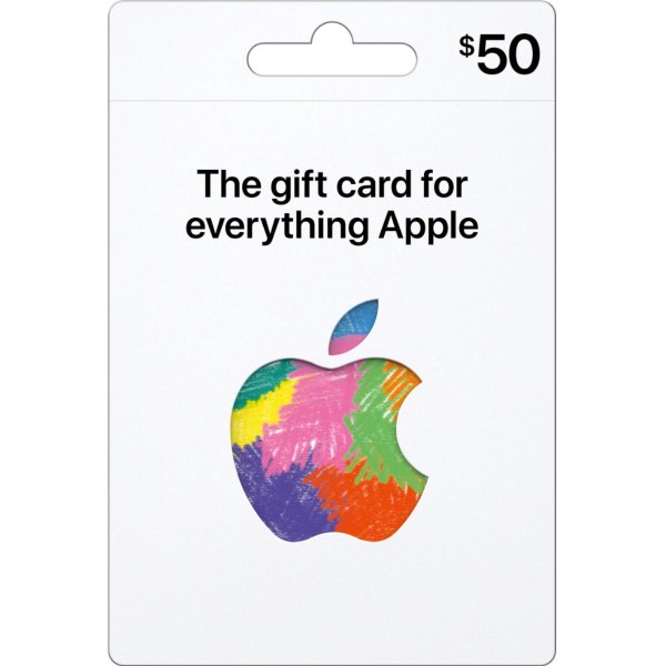 新版Apple 礼卡 $50面值，电子版/实体卡