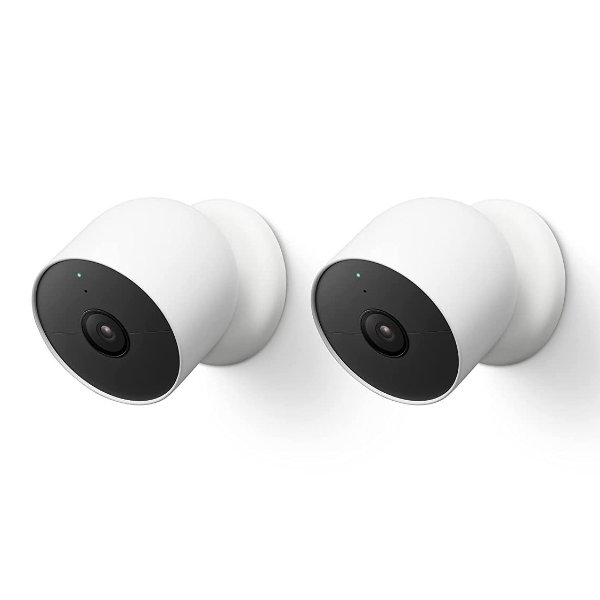 Google Nest Cam 无线户外安全摄像头 2代 2件装