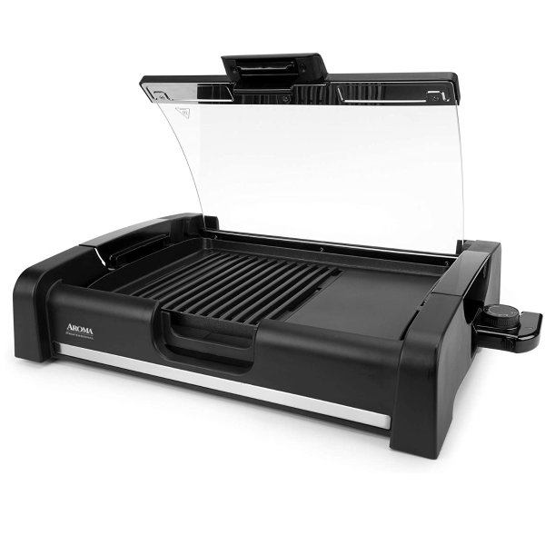 Housewares AHG-2620 Smokeless Indoor Use Electric, Compact and Portable Grill