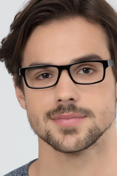 Aidan - Rectangle Black Frame Glasses | EyeBuyDirect