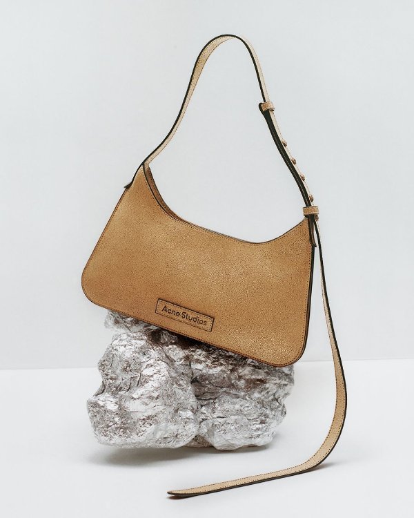 Platt Crackle Small leather shoulder bag
