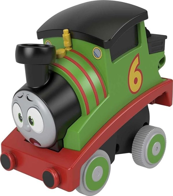 Thomas & Friends Press n' Go Stunt Train Engine Percy Racing Toy Vehicle for Toddlers and Preschool Kids Ages 2 Years and up