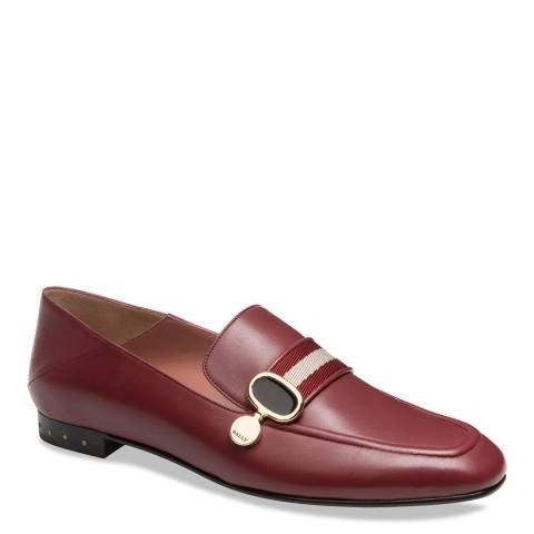 Dark Red Livilla Leather Loafers