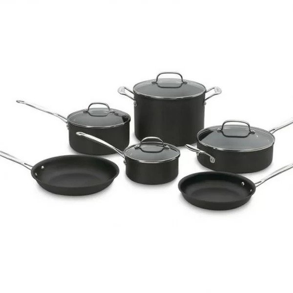 Chef's Classic Nonstick Hard-Anodized 10 Piece Cookware Set