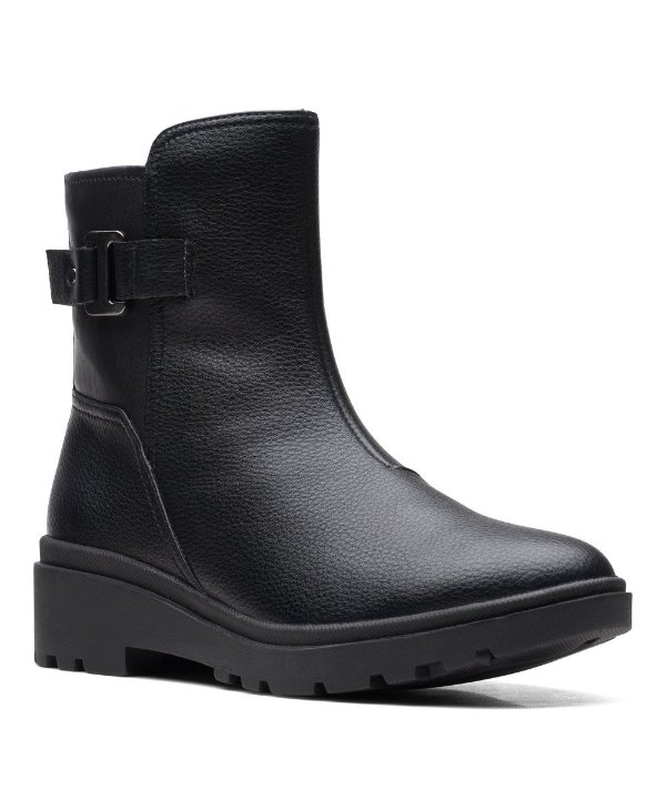 Black Calla Mid Leather Boots - Women