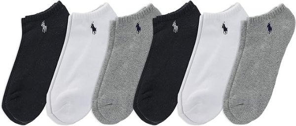 Men's Classic Sport Solid Low Cut Socks-6 Pair Pack-Athletic Cushioned Cotton Comfort