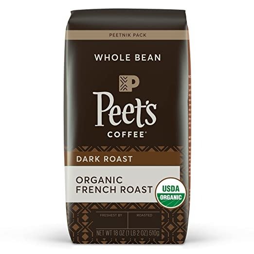 , Organic French Roast - Dark Roast Whole Bean Coffee - 18 Ounce Bag, USDA Organic