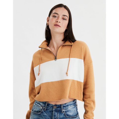 Ae Colorblock Half Zip Sweatshirt on Sale, UP TO 51% OFF | www 