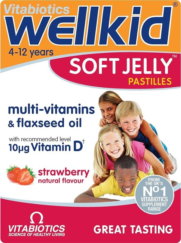 Vitabiotics Wellkid 软果冻草莓 - 30片