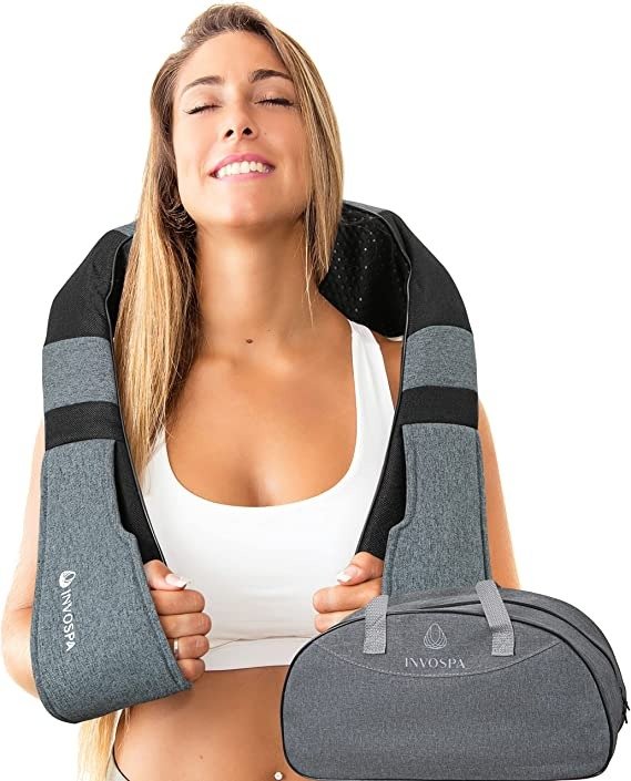 Shiatsu Back Shoulder and Neck Massager with Heat - Deep Tissue Kneading Pillow Massage - Back Massager, Shoulder Massager, Electric Full Body Massager, for Foot Leg - Gift