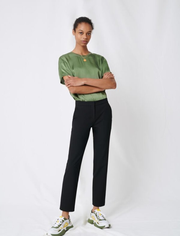 220PASI Stretch twill tailored pants