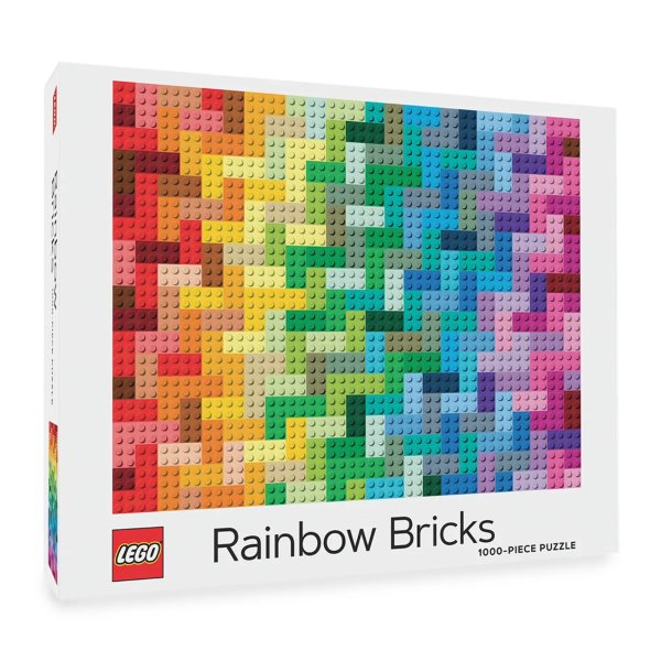 Lego 颗粒感彩虹色1000片拼图