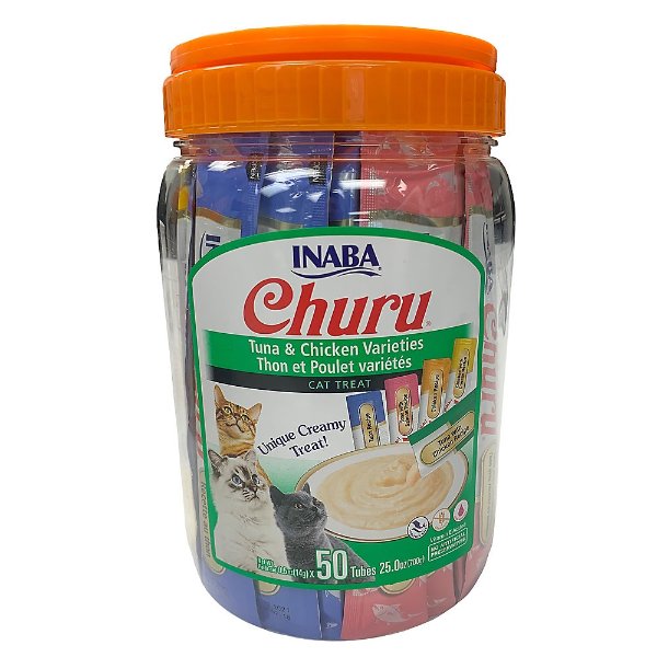 Churu Puree Cat Treat Variety Pack - Tuna & Chicken, 50 Count