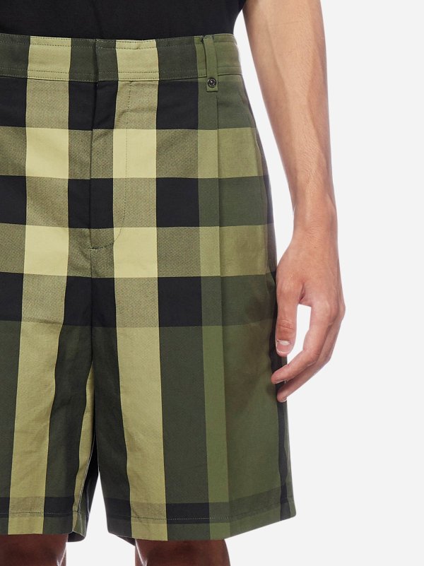 Scott check motif cotton shorts
