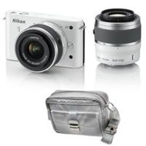Nikon 1 J1 DSLR with 10-30mm VR, 30-110mm VR Lenses and Nikon Case (Refurbished)