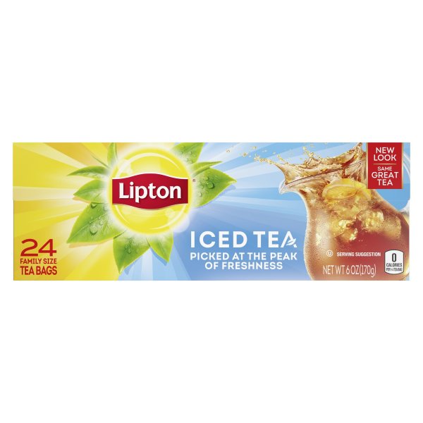 Family-Size Iced Unsweetened Tea, Tea Bags 6 oz 24 Count