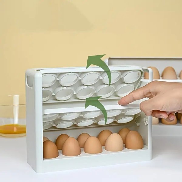 Refrigerator Egg Storage Box Side Door Multi Layer Egg Tray For Refrigerator Anti Fall Egg Tray Kitchen Egg Rack | Find Great Deals Now | Temu