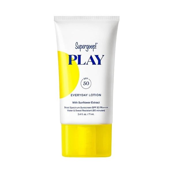 PLAY Everyday Lotion SPF 50-2.4 fl oz - Broad Spectrum Body & Face Sunscreen for Sensitive Skin - Great for Active Days - Fast Absorbing, Water & Sweat Resistant