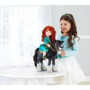 迪士尼公主系列梅丽达和安格斯玩偶