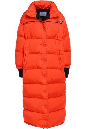 Quilted shell down coat