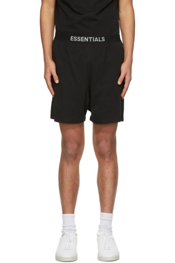 Black Jersey Lounge Shorts