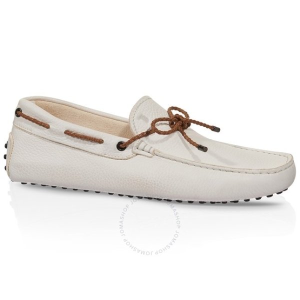 Tods Men's White Gommino Driving Shoes