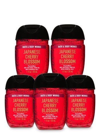 Japanese Cherry Blossom PocketBac, 5-Pack Hand Sanitizer