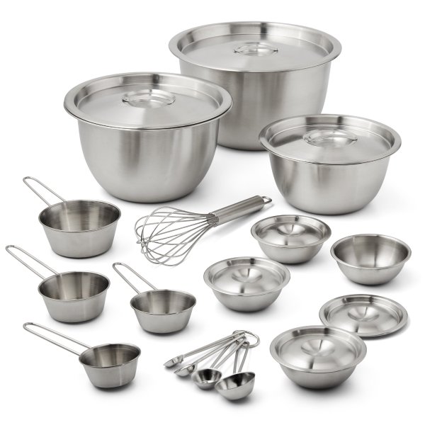 Stainless Steel Mixing Set, 23 Pieces