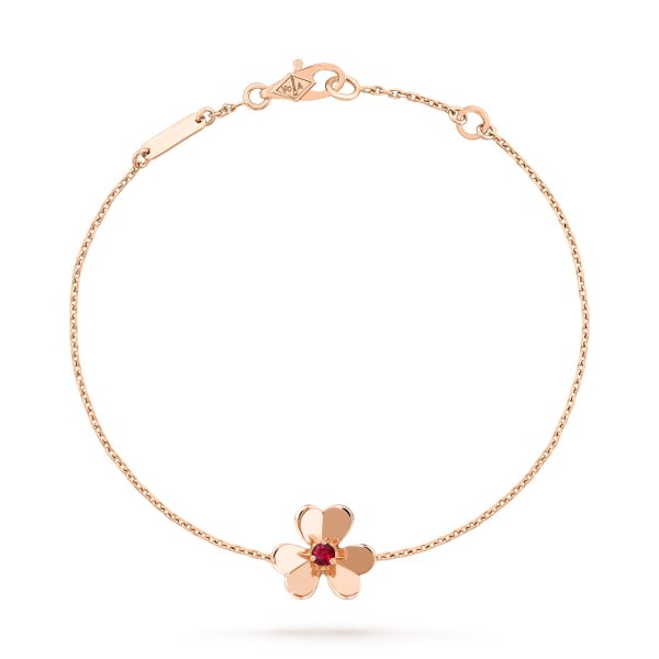 Frivole bracelet, mini model 18K rose gold, Ruby