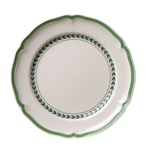 French Garden Green Lines Dinner Plate