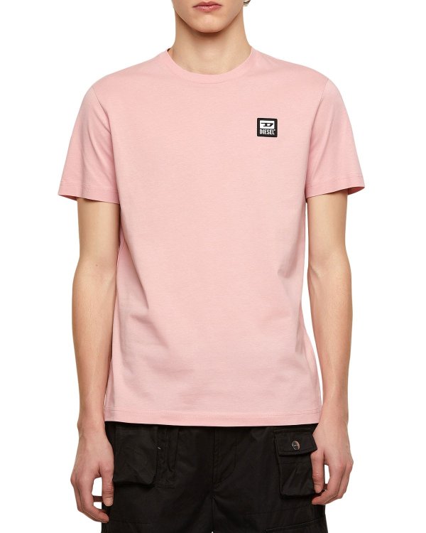 Men's Short-Sleeve Solid Logo Cotton T-Shirt