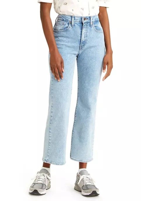 High Waisted Cropped Flare Jeans