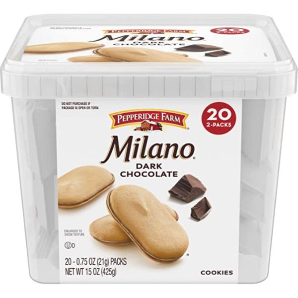 Milano 黑巧克力夹心饼干 20包装