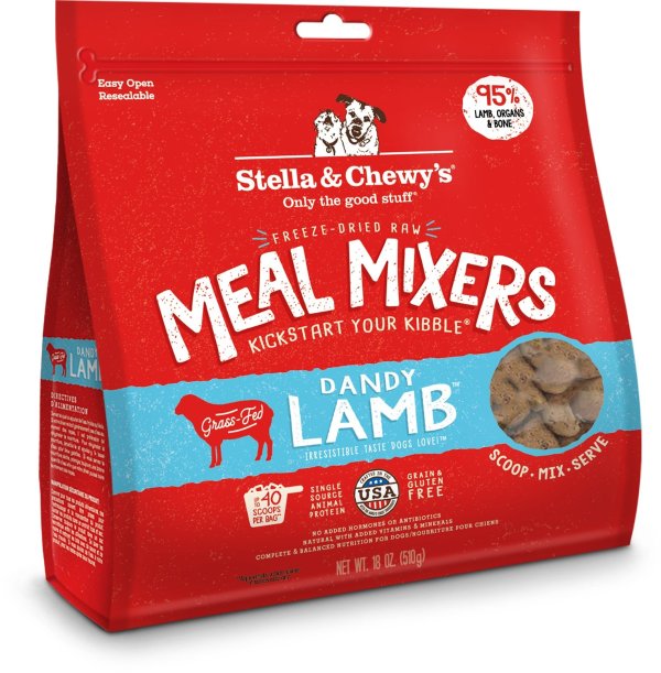 Dandy Lamb Meal Mixers Freeze-Dried Raw Dog Food Topper, 18-oz bag - Chewy.com
