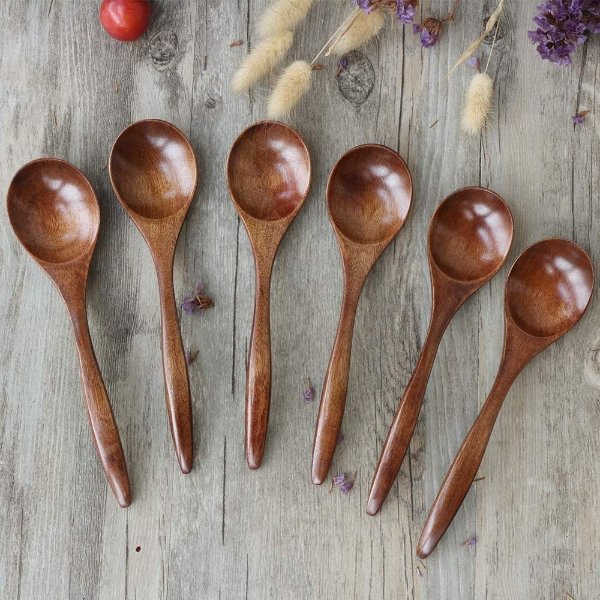 ADLORYEA 6-Piece Wood Spoons