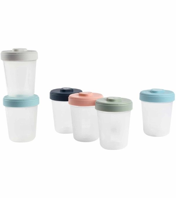 Baby Food Clip Containers Set of 6 - Large