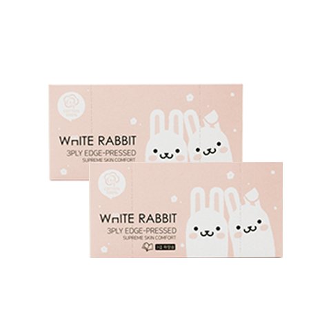 【2盒】WHITE RABBIT 韩国人气兔子3层化妆棉 90枚 x 2
