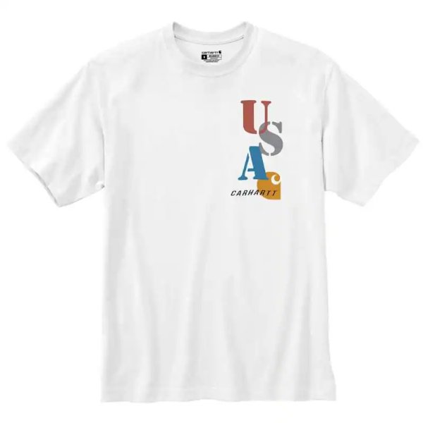 Relaxed Fit Midweight Short-Sleeve USA Graphic T-Shirt