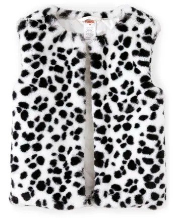 Girls Sleeveless Spotted Print Faux Fur Vest - Dalmatian Friends | Gymboree