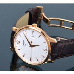 Tissot Men's TIST0636103603700 Tradition Analog Display Quartz Brown Watch
