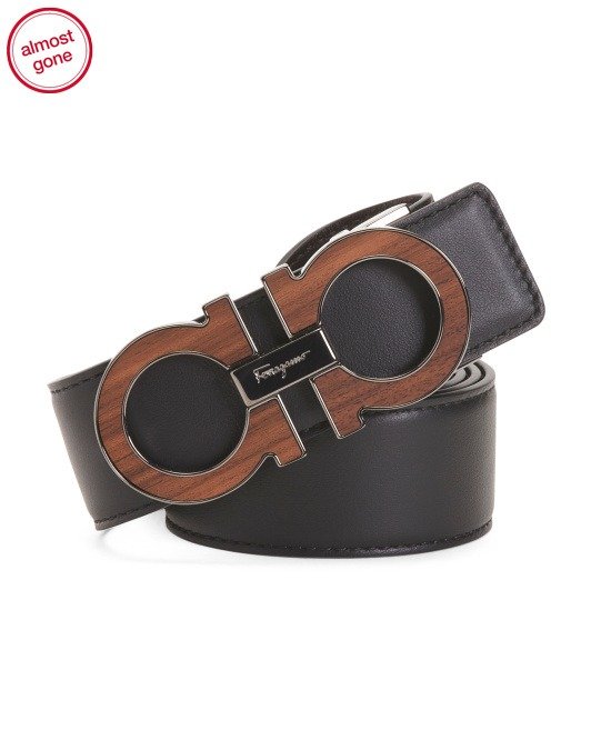 Made In Italy Leather Logo Belt