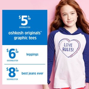 OshKosh BGosh 春夏新款T恤、打底裤、牛仔裤优惠