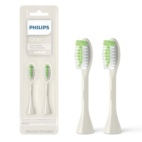 One by Sonicare, 2 Brush Heads, Snow, BH1022/07