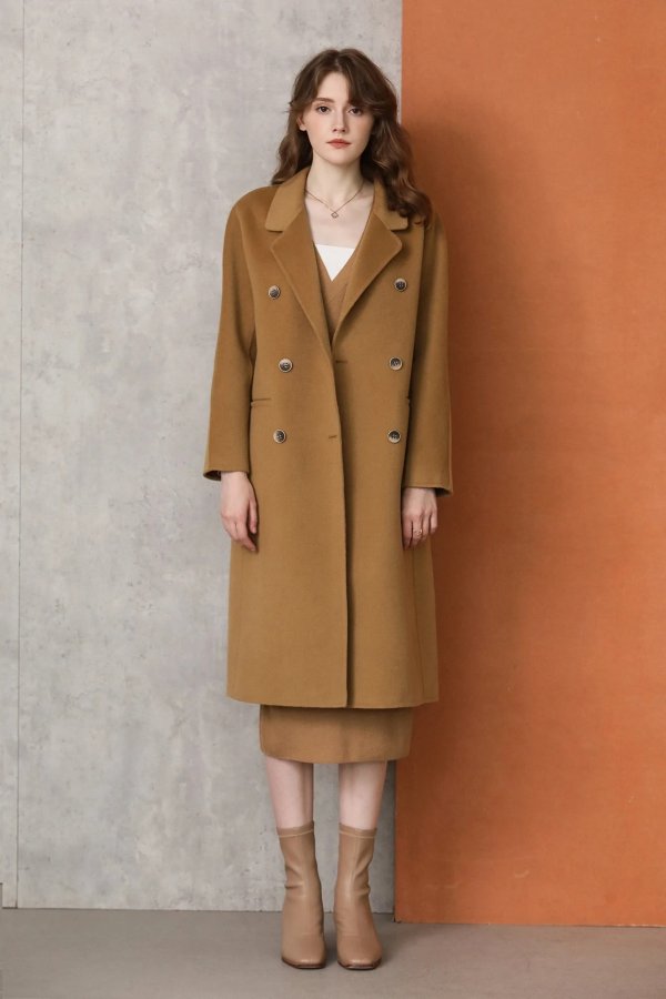 | Lisette Oversized Double-Breasted Wool Coat