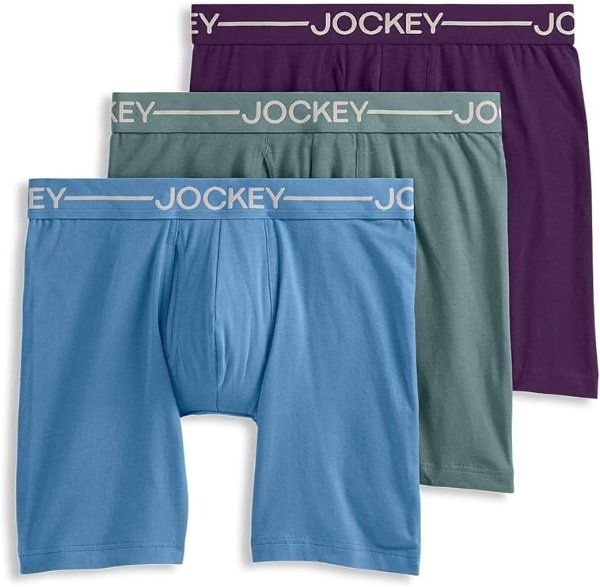 Jockey Men's Underwear Organic Cotton Stretch 6.5 Boxer