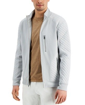 Men's Quilted Rib Knit Jacket, Created for Macy's