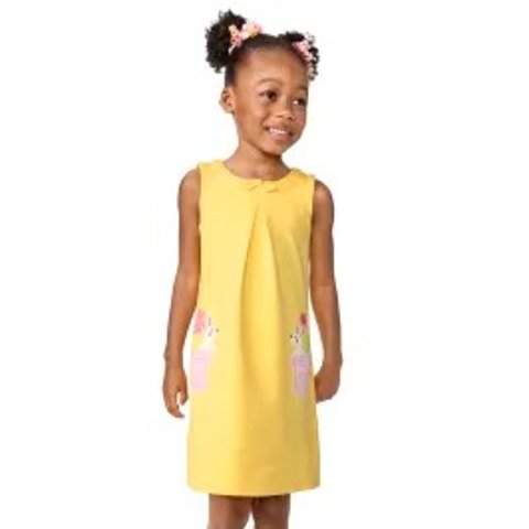 GymboreeGirls Sleeveless Applique Bunny Ponte Knit Shift Dress - Spring Celebrations | Gymboree - SUNSHINE
